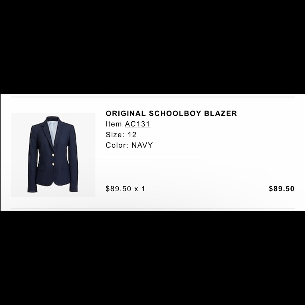 JCREW Original school boy blazer